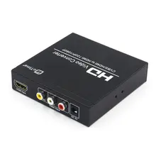 CVBS/HDMI в HDMI видео конвертер HDMI AV адаптер Поддержка 720 P/1080 P коаксиальный выход NTSC PAL выход видео адаптер