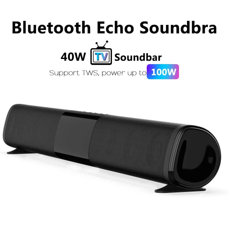 Звуковая панель 40 Вт TWS100W патентная Новая беспроводная bluetooth-колонка Echo для ТВ