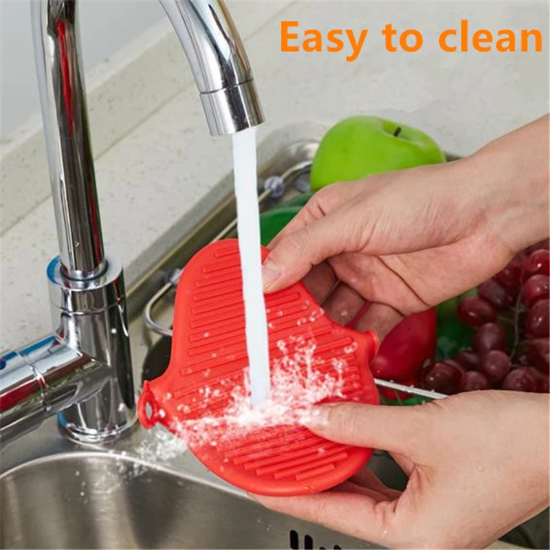 1Pcs Food Grade Kitchen silicone gloves anti-scalding non slip finger clip household Microwave Oven heat insulation Organizer