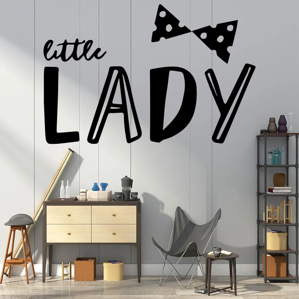 Lovely Little Lady Vinyl Stickers Wallpaper For Baby Kids Rooms Nursery Decor Wall Decal Home Girls Wallstickers B233 | Дом и сад