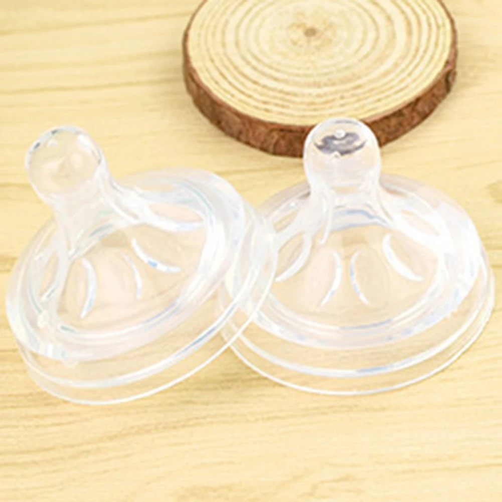 Baby Newborns Soft Safety Liquid Silicone Pacifier Nipple Natural Flexible Replacement Accessories For Wide Mouth Milk Bottle