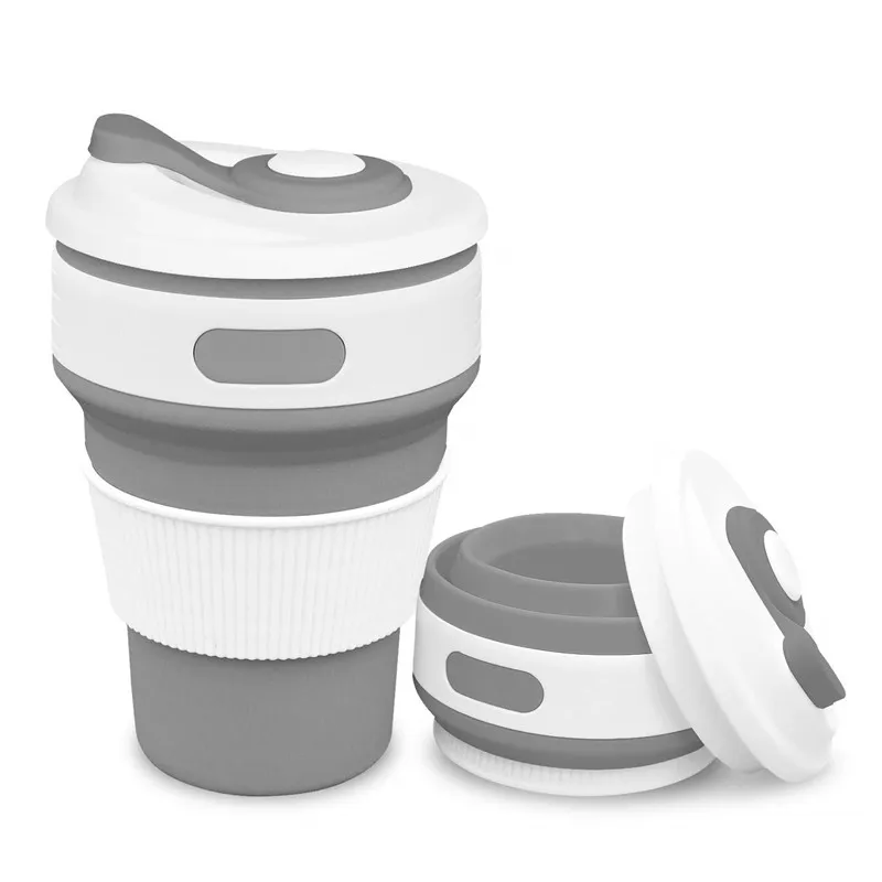 Открытый путешествия портативный складной кофе чашка Кемпинг путешествия многоразовая силиконовая кружка для воды с крышкой