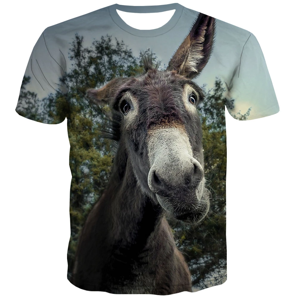 Kyku動物tシャツ男性ロバtシャツカジュアルおかしいシャツプリント原宿tシャツプリント素敵なアニメ服メンズ服 Tシャツ Aliexpress