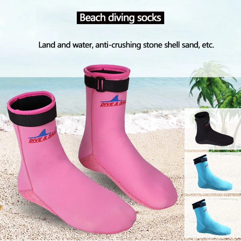Tioeqioan Chaussettes de plong/ée Chaussettes de Plage Bottes 3mm Chaussures deau en n/éopr/ène Chaussettes de Plage Chaussette