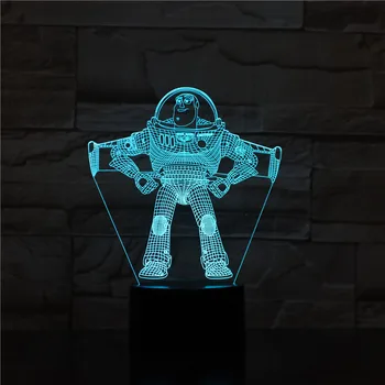 

3d Led Night Light Cartoon Toy Story Buzz Lightyear Nightlight Sheriff Woody Home Decor Child Kids Gift Bedroom 3d Lamp Bedside