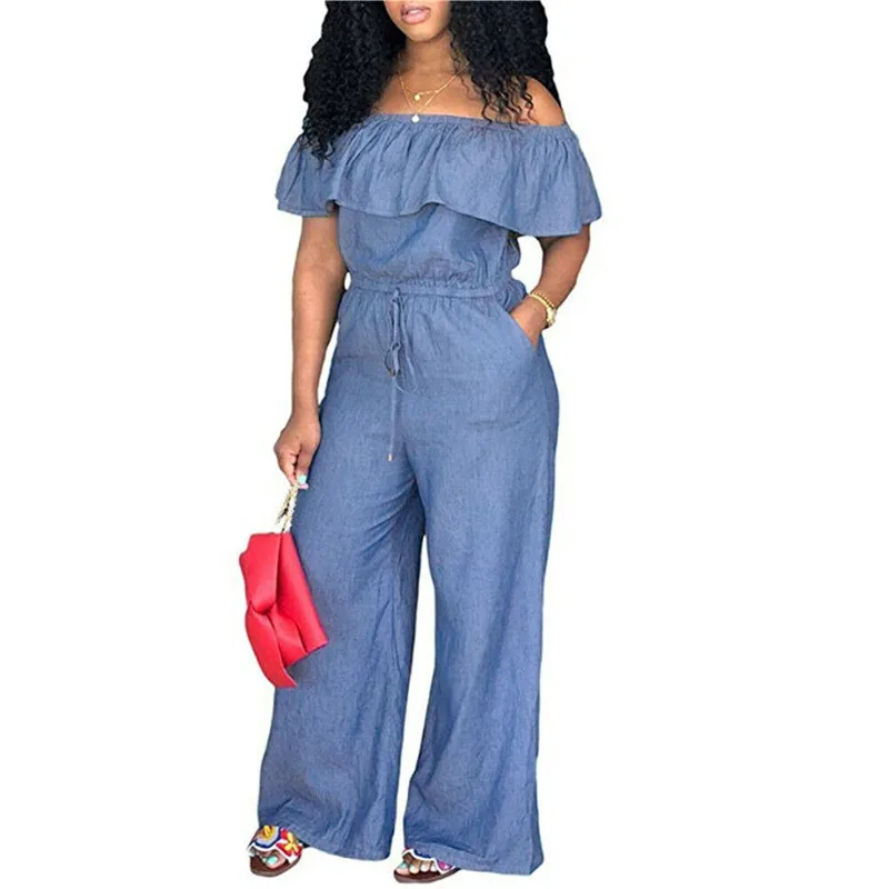 blue romper pants