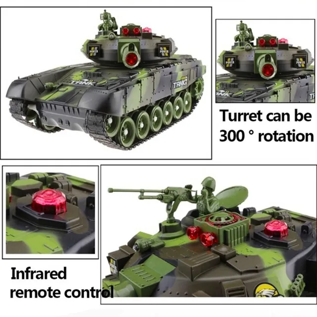 55/44CM Big RC Tank Battle World War machine for Radio-controlled Tanks on Radio Control Military Car Army Truck Boy Toys Kid 5