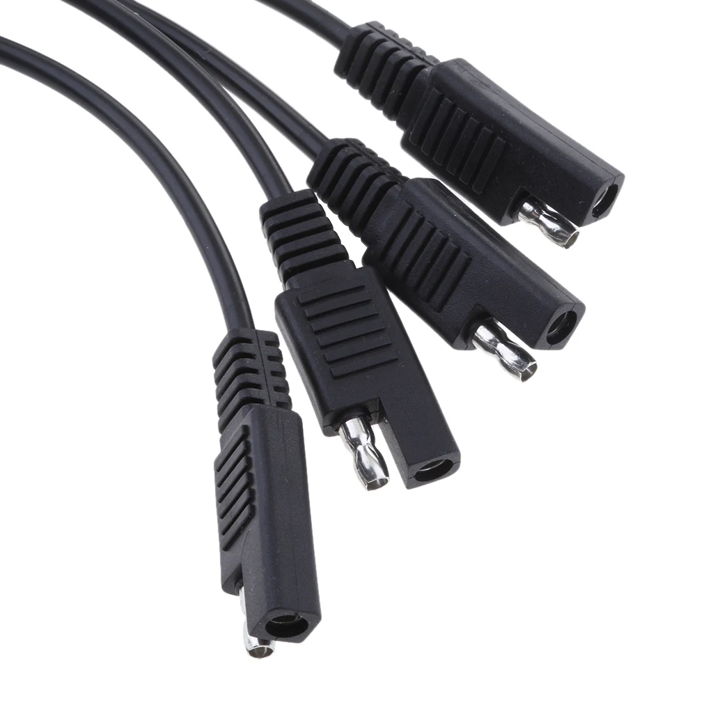 Universal 18AWG SAE 1 To 4 Extension Adapters Splitter Cables For Car Motor Solar Panel Batteries