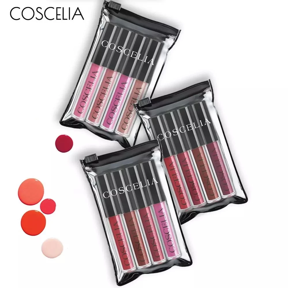 Губная помада COSCELIA 4 шт.|Блеск для губ| |