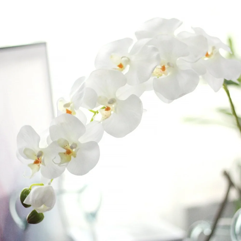 Extra Large Wedding Holiday Flower Phalaenopsis Feels Glue Moisturizing Artificial Flower Home Decoration Simulation Plant