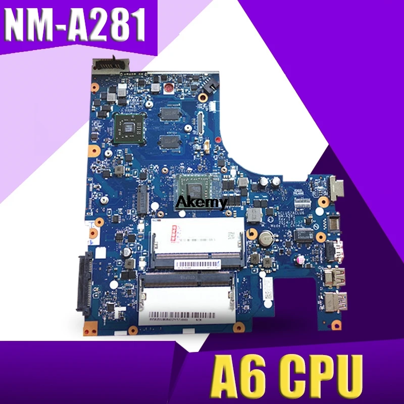 

NM-A281 mainboard for Lenovo G50-45 ACLU5/ACLU6 laptop PC motherboard for amd A6 CPU + R5 GPU video card 100% test OK