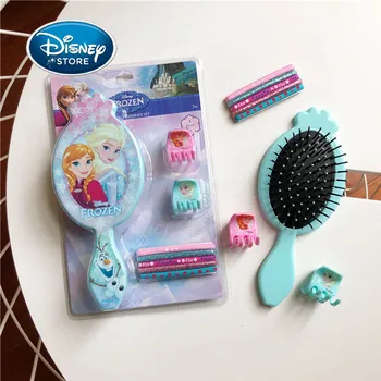 

Disney Princess Comb+Hair Ring+Hairpin Set Frozen Elsa Anna Air Cushion Massage Brush Hairbrush Scalp Child Girl Hair Care Comb