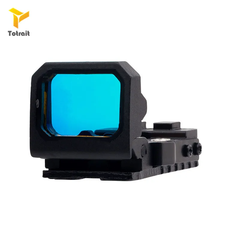 

Totrait Folding Flip Red Dot Pistol Sight Holographic Reflex Sight for Airsoft with RMR Mount fit for 20mm Rail