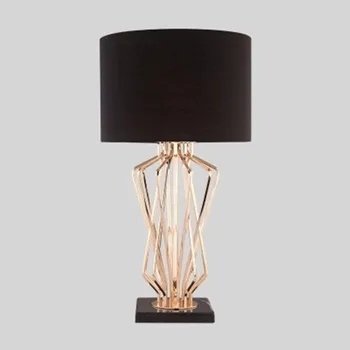 

Modern Marble Table Lamp Originality Metal Bedroom Decorate Desk Lamp AC 110-240V LED Bulbs Study Fabric Bedside Lamp