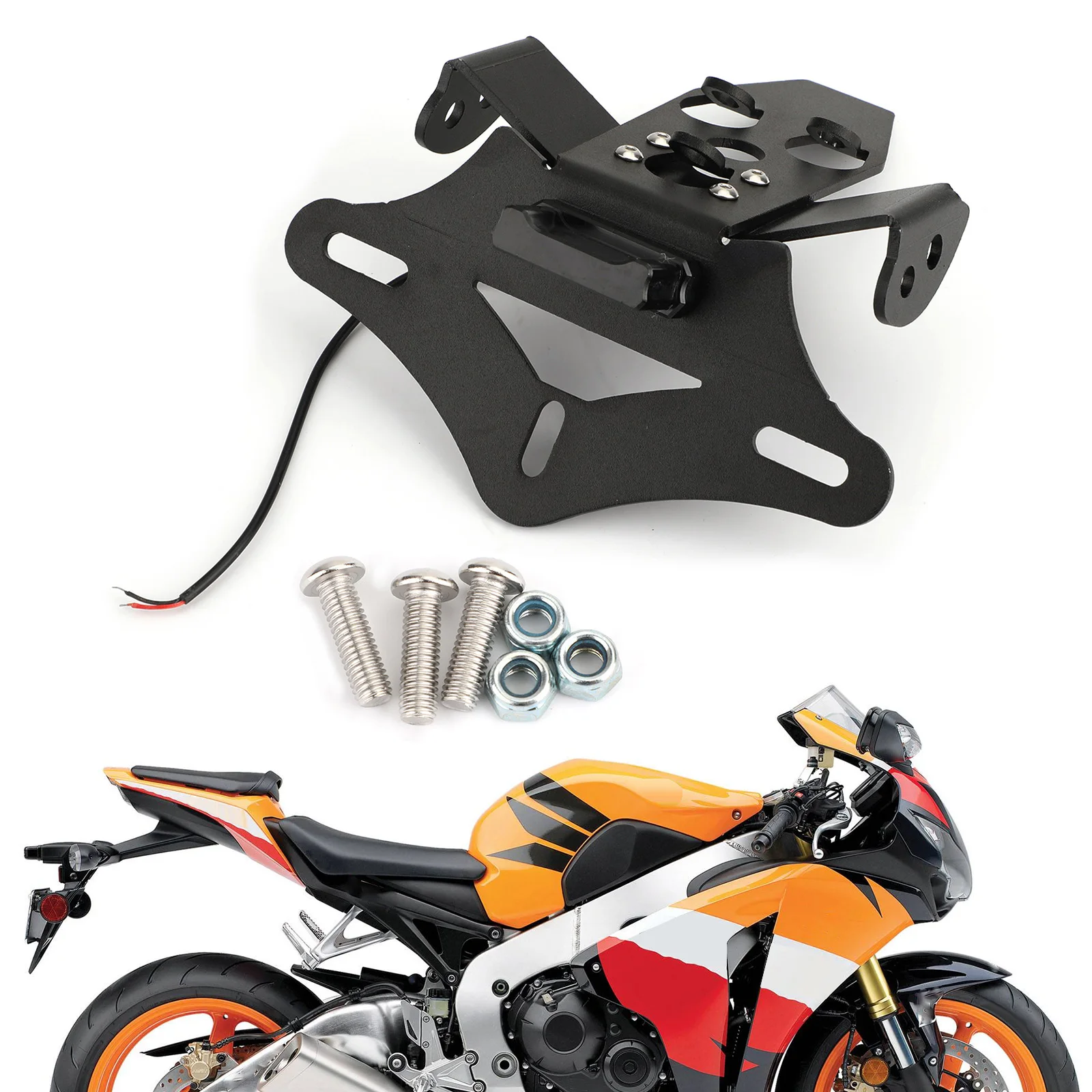 

Areyourshop For Honda CBR1000RR 2008-2016 Rear License Plate Holder Bracket CBR 1000RR Motorcycle Accessories Parts Aluminum