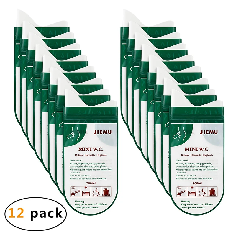 Novo 700ml de emergência portátil saco de urina do carro sacos de vômito mini sanitários móveis acessível unisex descartável mictório saco de toalete