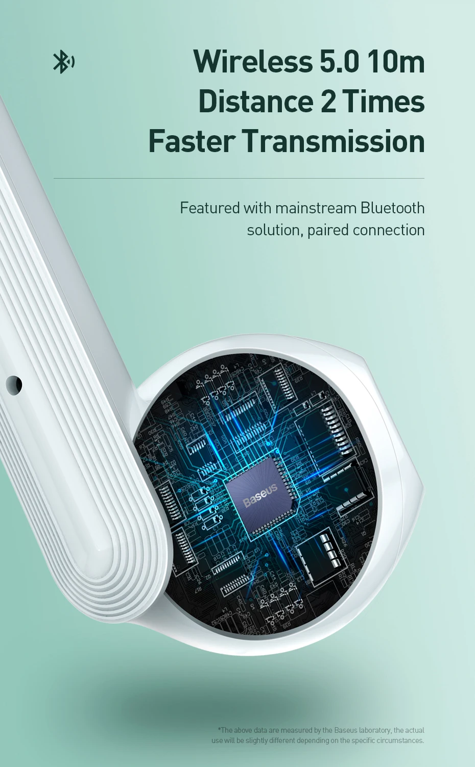 Baseus TWS Bluetooth наушники W09 Интеллектуальный отпечаток пальца сенсорное управление беспроводной со стерео Бас Звук Смарт подключение HD гарнитура