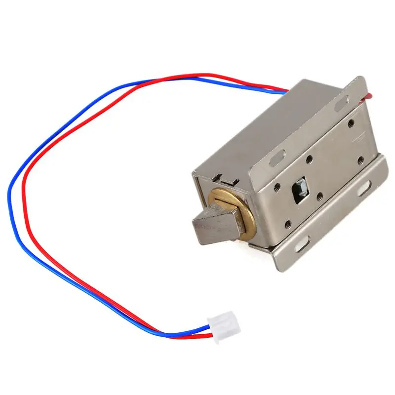 Электрический замок двери электромагнитный клапан серебро