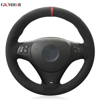 

Black Hand-stitched Genuine Leather Suede Car Steering Wheel Cover For BMW M Sport M3 E90 E91 E92 E93 E87 E81 E82 E88 X1 E84