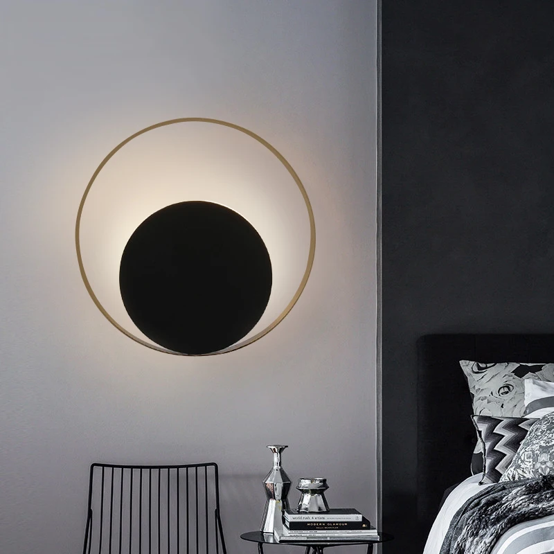 

New Postmodern simple creative wall light led bedroom bedside decoration Nordic designer living room corridor hotel wall lamps