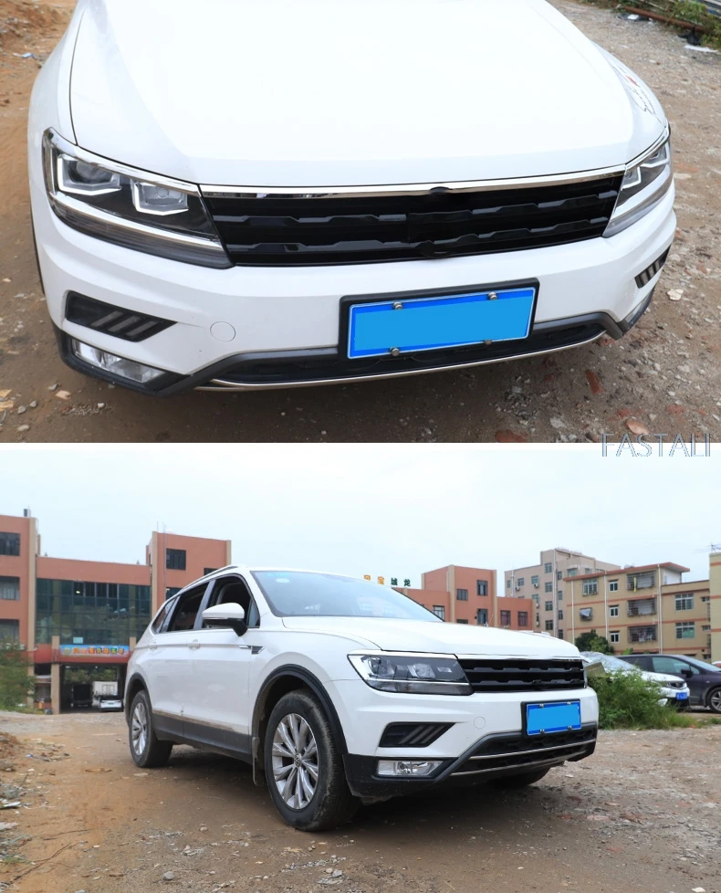 Для Tiguan второго поколения- 4 шт Передняя решетка полосы украшения наклейки бампер накладка автомобиля наружное украшение