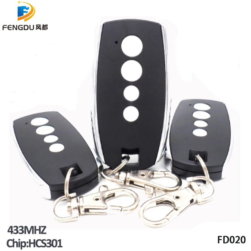 433 МГц Металл 4 кнопки прокатки код HCS301 дистанционное управление для гаражного автомобиля на домашние ворота раздвижные двери