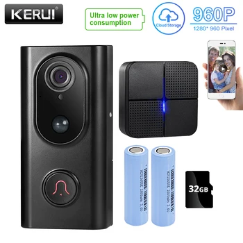 

KERUI 1.3mp 960P Video Intercom Doorbell System Smart Wireless IP Wifi Doorbell Camera Security Phone Waterproof Cloud Storage