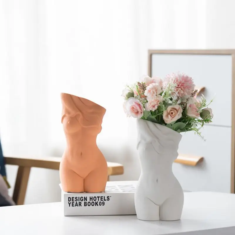 Керамическое украшение для дома Женская ваза боди-арта декоративное фарфоровое
