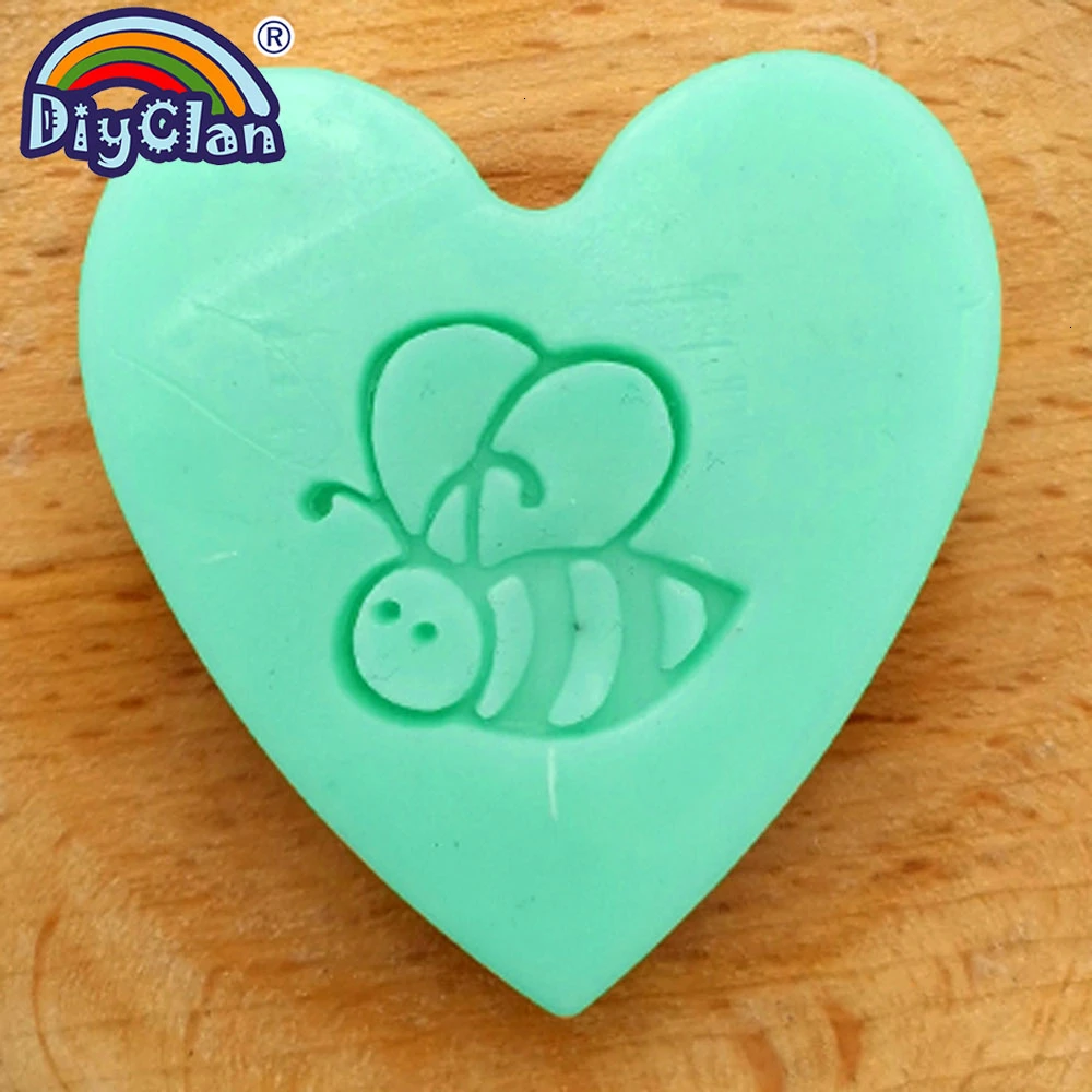 Пчелиный узор натуральный ручной работы смолы Мыло Штамп Плесень головы мини узоры в стиле "сделай сам" Z0001MF