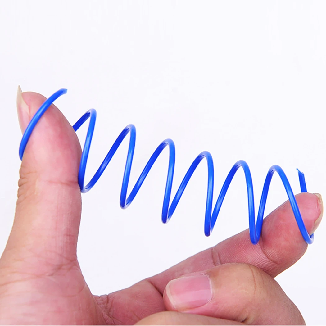 20Pcs Cat Spring Toy Plastic Colorful Coil Spiral Springs Pet Action Wide Durable Interactive Toy Flexible Cat Coil Toy Pet Tool