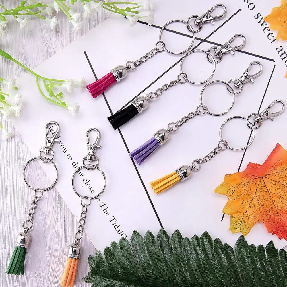 DIY Crafts Jewelry Material Finding 350Pcs/Set Alloy Key Chains Tassel Bulk Key Rings Keyrings