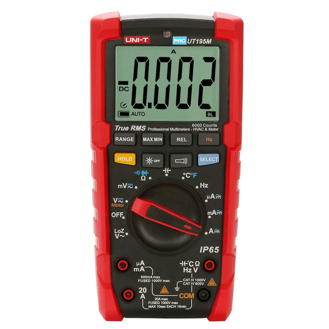 UNI-T UT195E/UT195M/UT195DS профессиональные мультиметры True RMS IP65 Водонепроницаемый/Пылезащитный/осенний Цифровой мультиметр LoZ ACV коэффициент службы - Цвет: UT195M