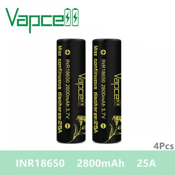 

Free shipping 4pcs VAPCELL 18650 battery 2800mAh 25A lithium 3.7V rechargeable battery rewrapped VTC5D electronic smoke E-CIG