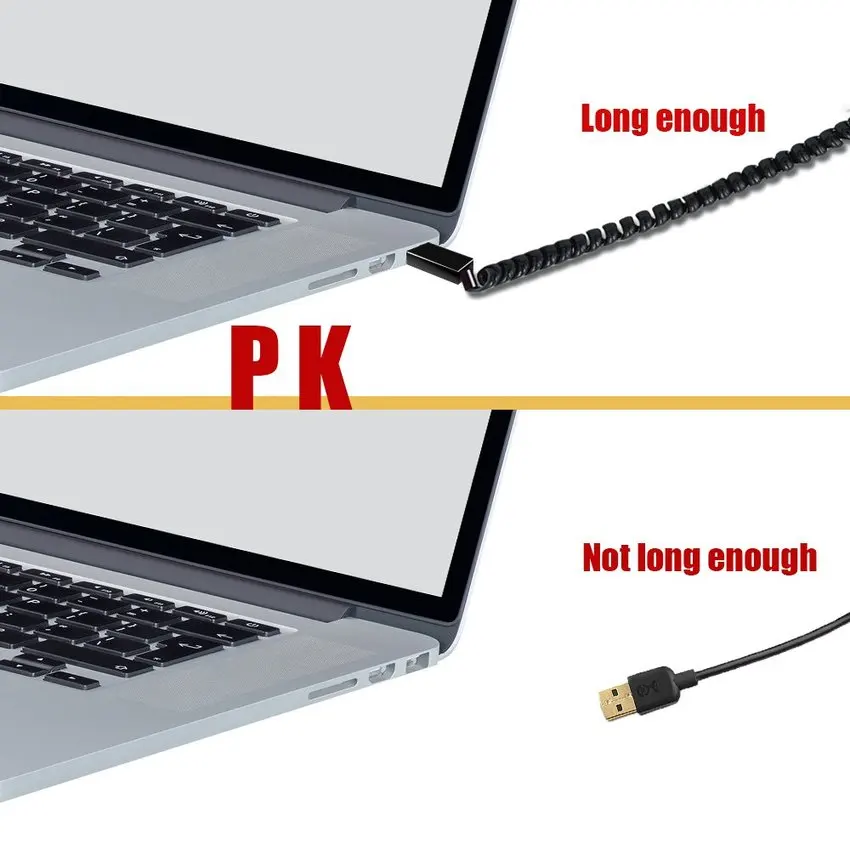 1 метр (4 дюйма) USB 2 0 расширительный пружинный спиральный кабель мужчина к