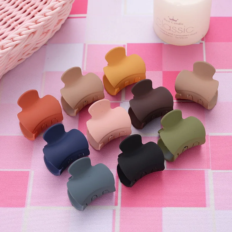 1PCS Neue Nette kleine einfarbig geometrische Acryl Haarnadeln Haar Clip Krabbe Für Frauen Mädchen Clamp Haar Zubehör headwear – Detail 1