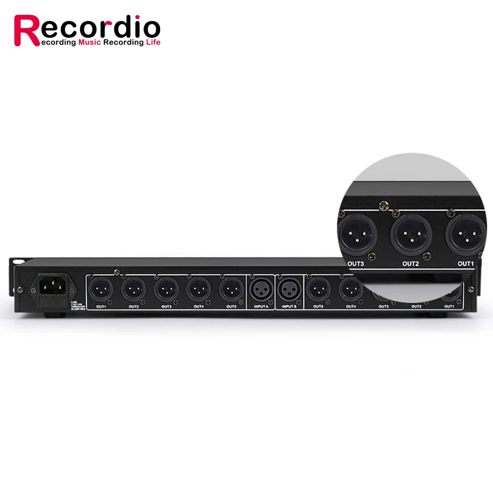 Stereo Mono Audio Signal Splitter Gax206 Equipamento Profissional Amplificador Distribuidor em 10 para Fora Xlr para Palco - Image 6