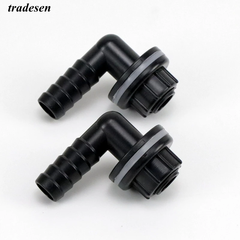 3/8" Thread to 14mm 90 Degree Elbow Drainage Connector Aquarium Fish Tank Drain Coupling Adapters Irrigation Water Pipe Joints