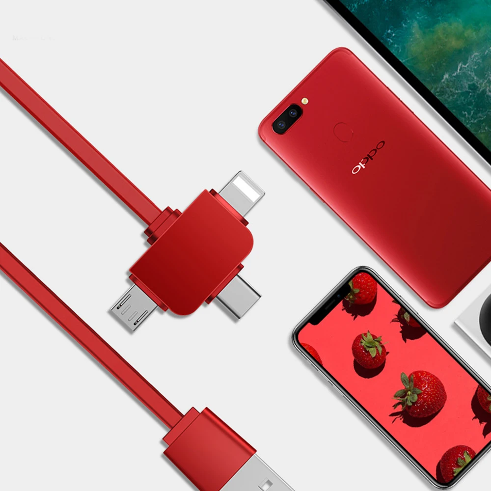 FDBRO USB кабель Micro usb type C 3 в 1 кабель для быстрой зарядки для iphone samsung huawei Xiaomi Универсальный Выдвижной телефон данных