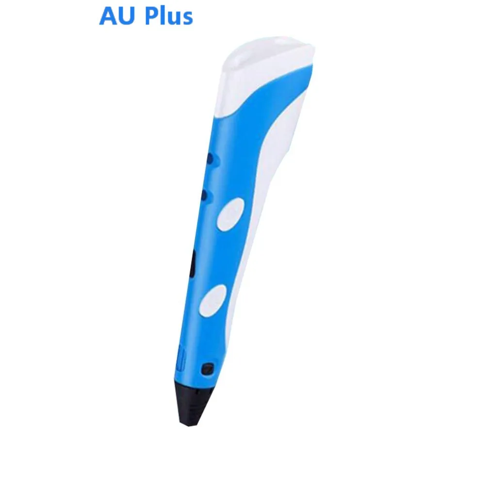 Blue AU Пластиковая 3D печать Ручка Детский праздник подарок 3D Ручка детская игрушка стерео живопись трехмерное литье - Цвет: Blue AU