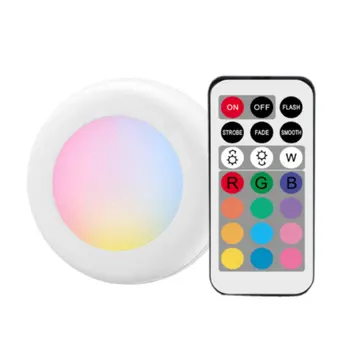 

1/3/6/8 led Infrared colorful remote control cabinet light wireless light dimming color night light portable convenient