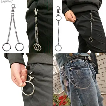 

Ladies Cool Metal Chain Belt Women Punk Pant Style Female Hip Hop Trousers Silver Chain Key Chains On Jeans Men Belt Chains