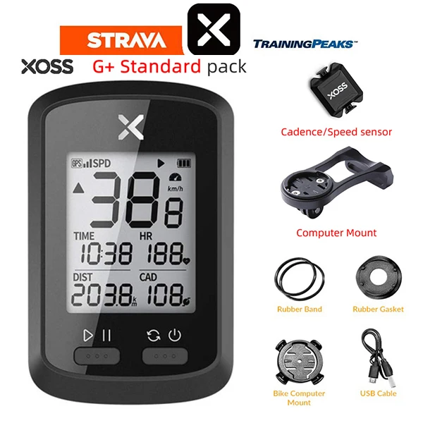 Training A pack XOSS велосипедный компьютер G+ беспроводной gps Спидометр Водонепроницаемый дорожный велосипед MTB велосипед Bluetooth ANT+ с каденцией велосипедный компьютер - Цвет: Training A pack