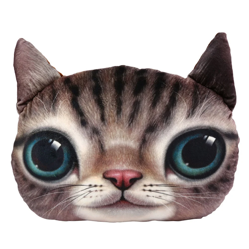 3D кукла, детский подарок, плюшевое лицо, кошка, Мягкий Чехол на подушку, милый дом, Рождественская кукла, подарок на день рождения, чехол, Декор, подушка, большая игрушка - Color: 3