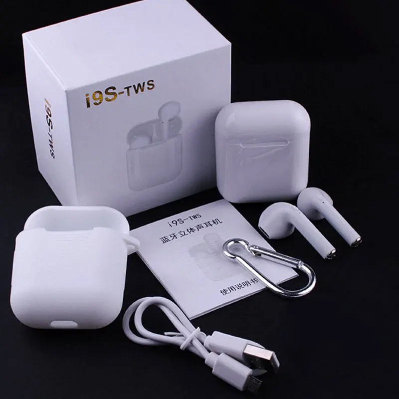 Настоящие беспроводные стерео наушники I9S TWS беспроводные наушники Mini 5,0 Bluetooth наушники невидимая гарнитура вкладыши для всех смартфонов - Цвет: i9S with retail box