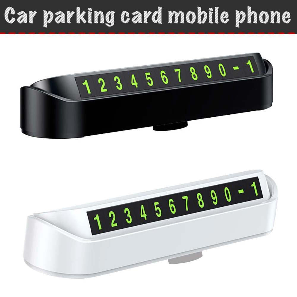 

Car card with phone for temporary parking, car parking accessories, parking card