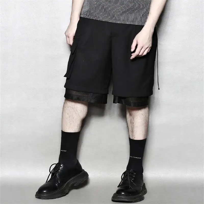 

Men's fashion trend is not to call it baggy, double-decker cargo five-cent pants, versatile, casual, baggy shorts