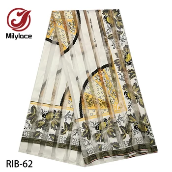 

Latest High-Quality Organza Ribbon Ankara Fabric 5 yards Digital African Printing Fashion Organza Fabric for clothes RIB-49-54