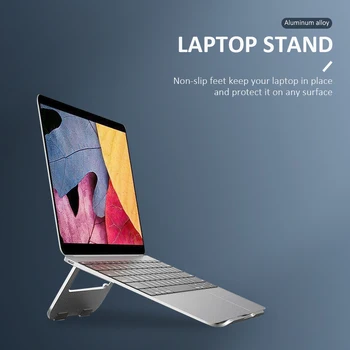 

Desk Laptop Stand Caring Computer Durable Foldable Holder Office Aluminum Supplies for 7-15.5 inch Notebook PC Tablet