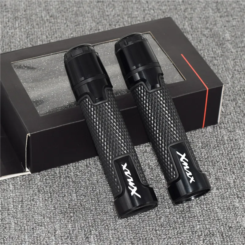 Дизайн 7/8 ''22 мм мотоциклетные ручки, противоскользящие ручки для скутера, рукоятки для Yamaha xmax 125 250 300 400 - Цвет: black