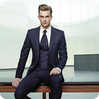 

Custom Made Men's Suits Classic Suits for Wedding Groom Tuxedos Prom Suits Latest Coat Pants Designs 3Piece Jacket+Pants+Vest